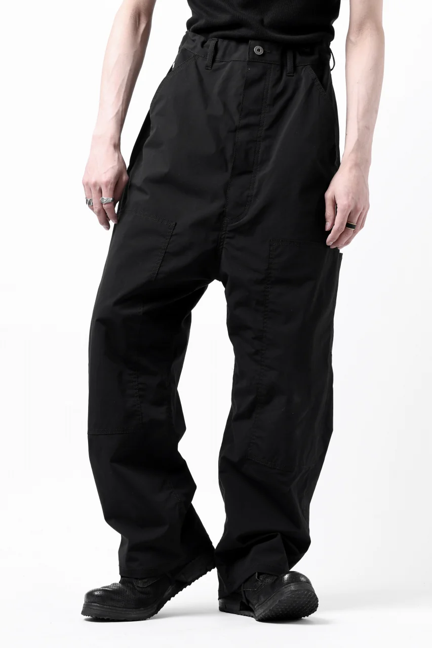 ISAMU KATAYAMA BACKLASH DOUBLE KNEE PANTS / STRETCH TYPEWRITER CLOTH (BLACK) - Image 26