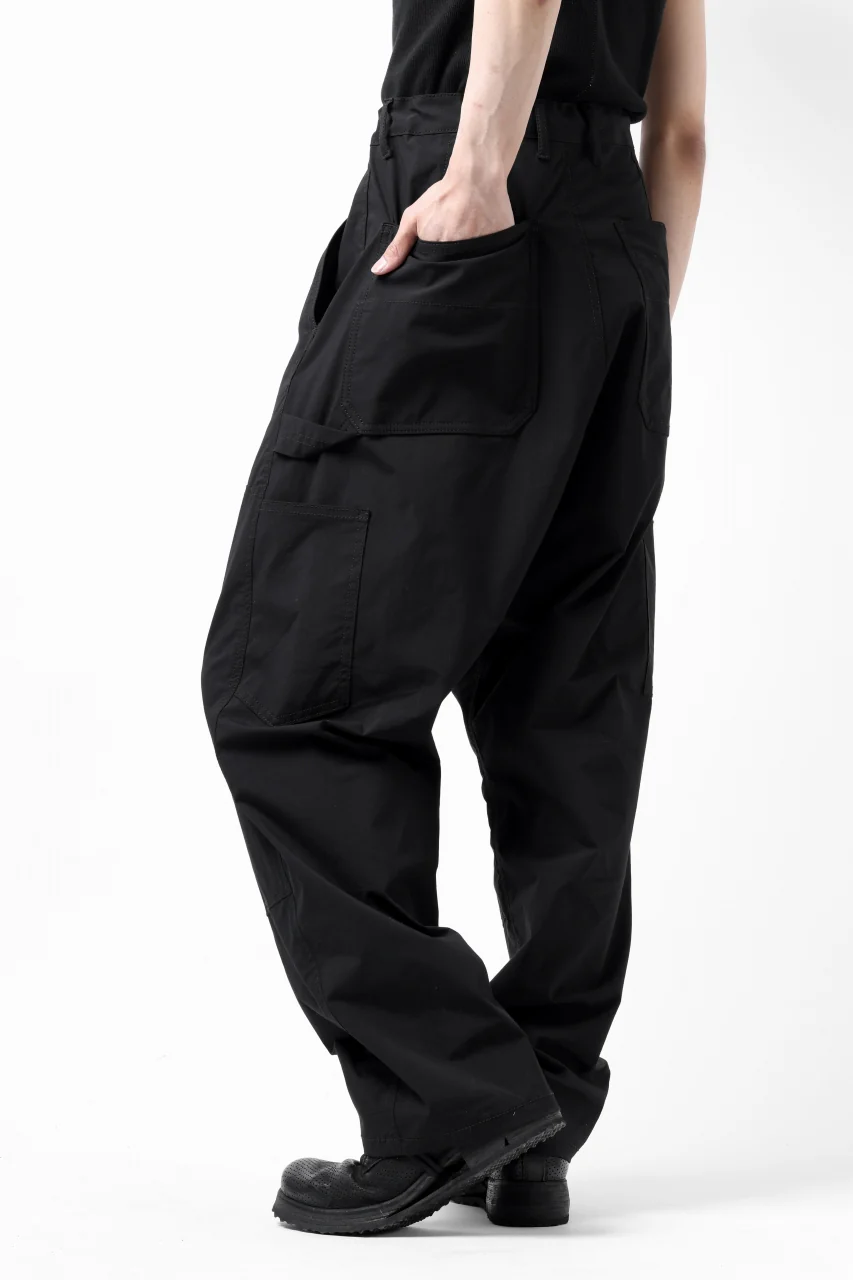 ISAMU KATAYAMA BACKLASH DOUBLE KNEE PANTS / STRETCH TYPEWRITER CLOTH (BLACK) - Image 28