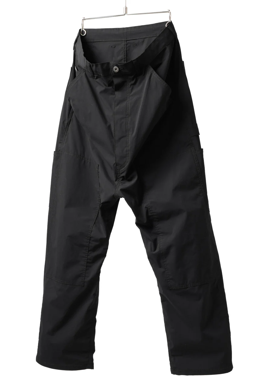 ISAMU KATAYAMA BACKLASH DOUBLE KNEE PANTS / STRETCH TYPEWRITER CLOTH (BLACK) - Image 3