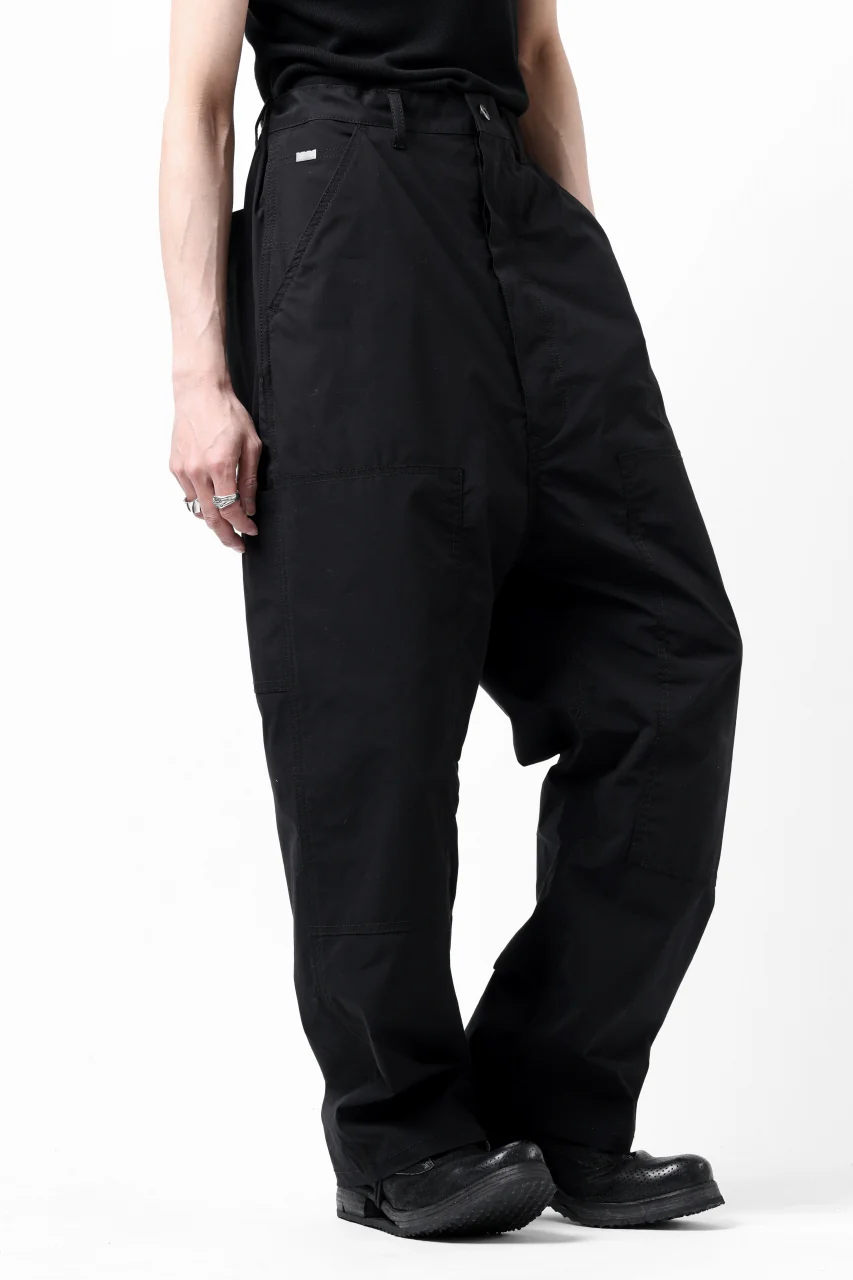 ISAMU KATAYAMA BACKLASH DOUBLE KNEE PANTS / STRETCH TYPEWRITER CLOTH (BLACK) - Image 30
