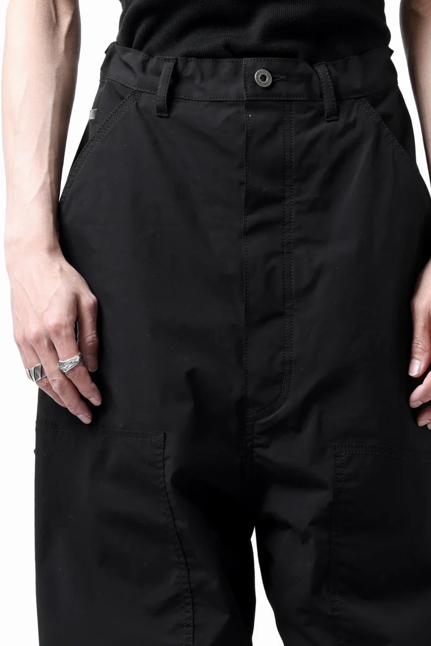 ISAMU KATAYAMA BACKLASH DOUBLE KNEE PANTS / STRETCH TYPEWRITER CLOTH (BLACK) - Image 31