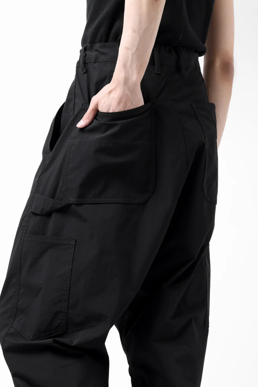 ISAMU KATAYAMA BACKLASH DOUBLE KNEE PANTS / STRETCH TYPEWRITER CLOTH (BLACK) - Image 34