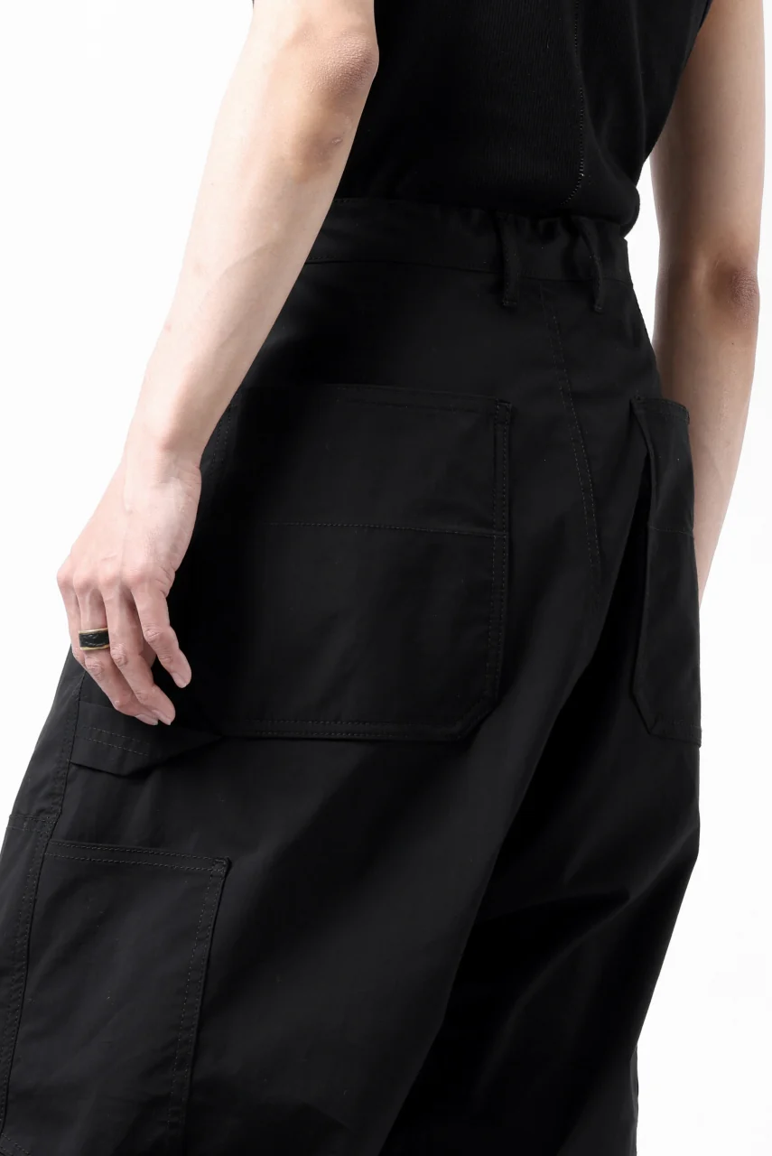 ISAMU KATAYAMA BACKLASH DOUBLE KNEE PANTS / STRETCH TYPEWRITER CLOTH (BLACK) - Image 35