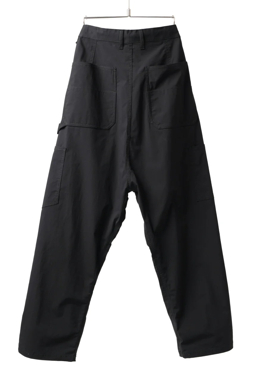 ISAMU KATAYAMA BACKLASH DOUBLE KNEE PANTS / STRETCH TYPEWRITER CLOTH (BLACK) - Image 4