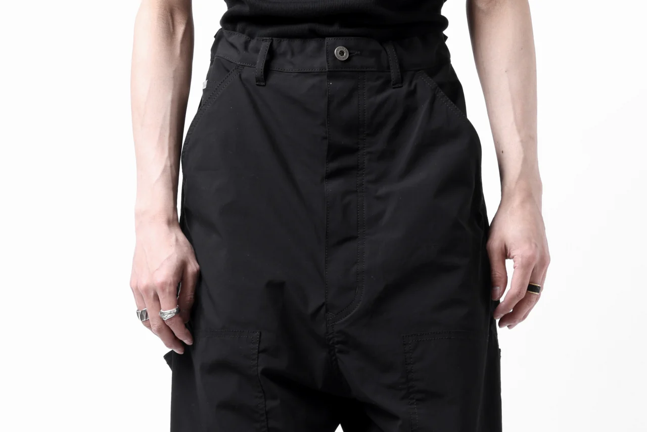 ISAMU KATAYAMA BACKLASH DOUBLE KNEE PANTS / STRETCH TYPEWRITER CLOTH (BLACK) - Image 40