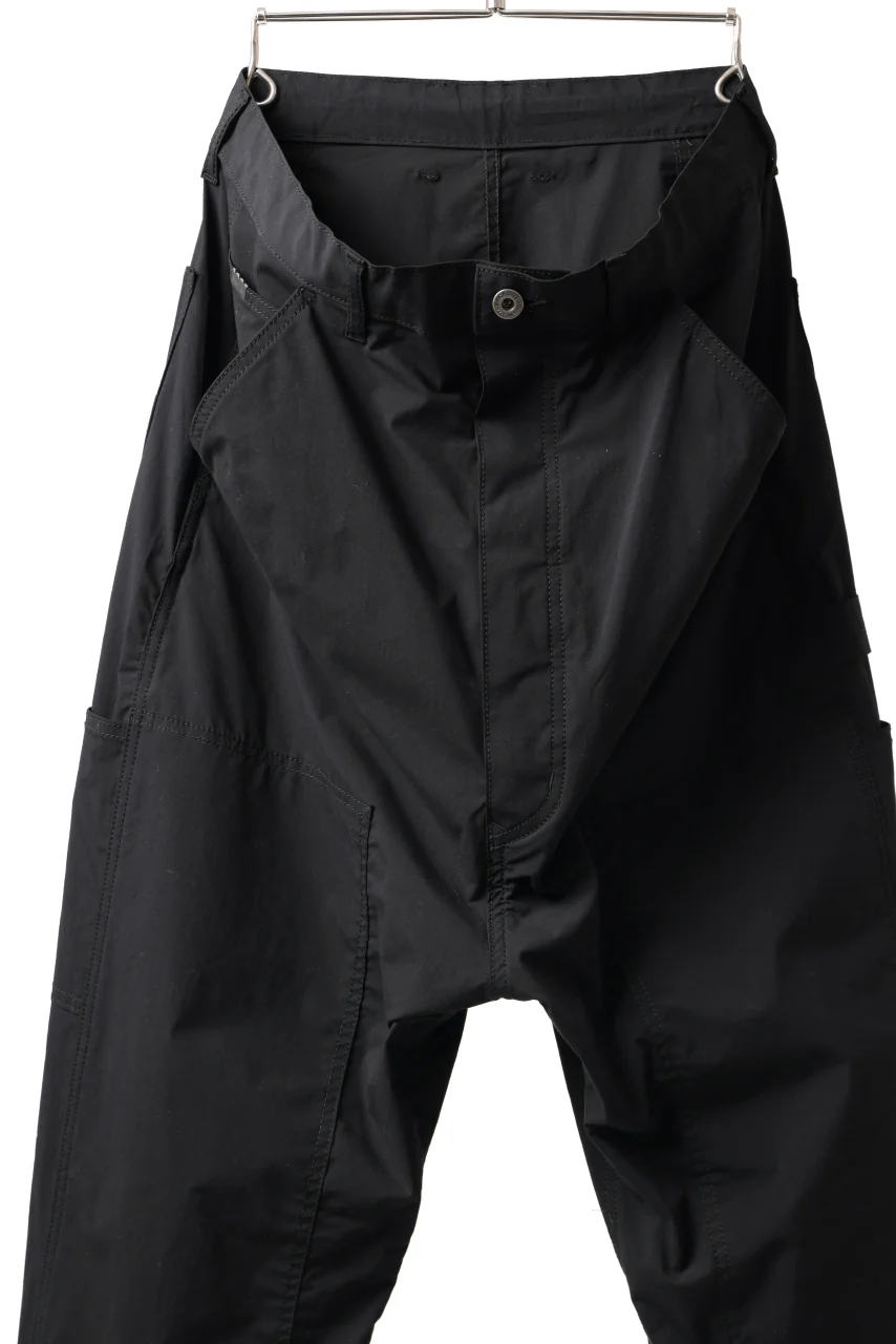 ISAMU KATAYAMA BACKLASH DOUBLE KNEE PANTS / STRETCH TYPEWRITER CLOTH (BLACK) - Image 5