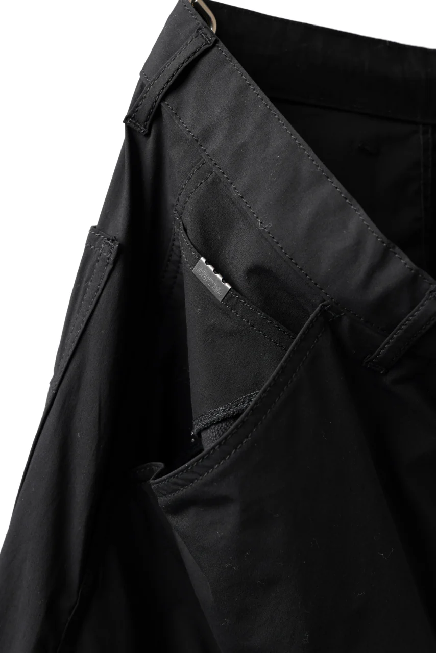 ISAMU KATAYAMA BACKLASH DOUBLE KNEE PANTS / STRETCH TYPEWRITER CLOTH (BLACK) - Image 9