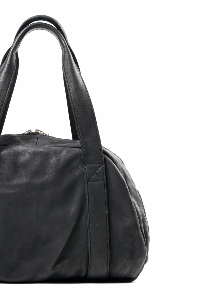ISAMU KATAYAMA BACKLASH DOUBLE SHOULDER GARMENT-DYED OVERNIGHT BAG (BLACK) - Image 10