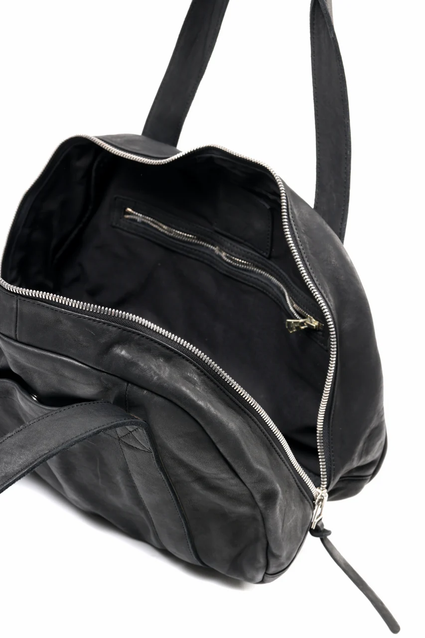 ISAMU KATAYAMA BACKLASH DOUBLE SHOULDER GARMENT-DYED OVERNIGHT BAG (BLACK) - Image 14