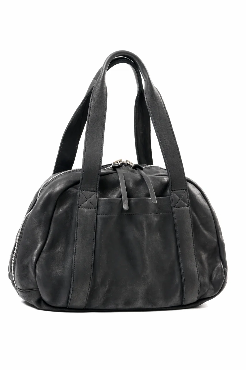 ISAMU KATAYAMA BACKLASH DOUBLE SHOULDER GARMENT-DYED OVERNIGHT BAG (BLACK) - Image 2