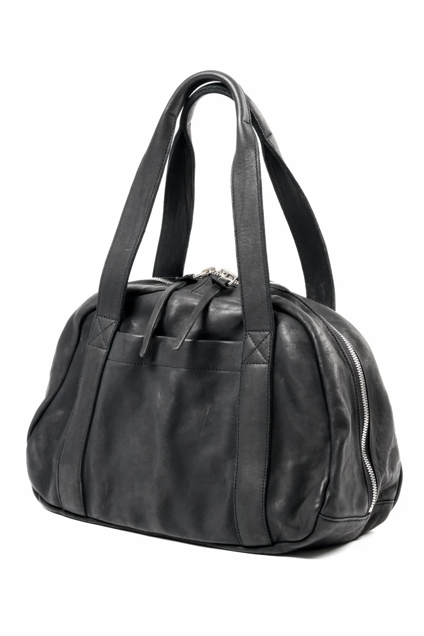 ISAMU KATAYAMA BACKLASH DOUBLE SHOULDER GARMENT-DYED OVERNIGHT BAG (BLACK) - Image 3
