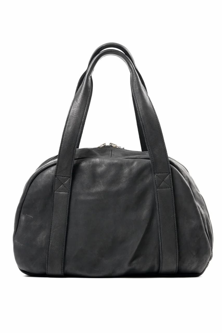ISAMU KATAYAMA BACKLASH DOUBLE SHOULDER GARMENT-DYED OVERNIGHT BAG (BLACK) - Image 5
