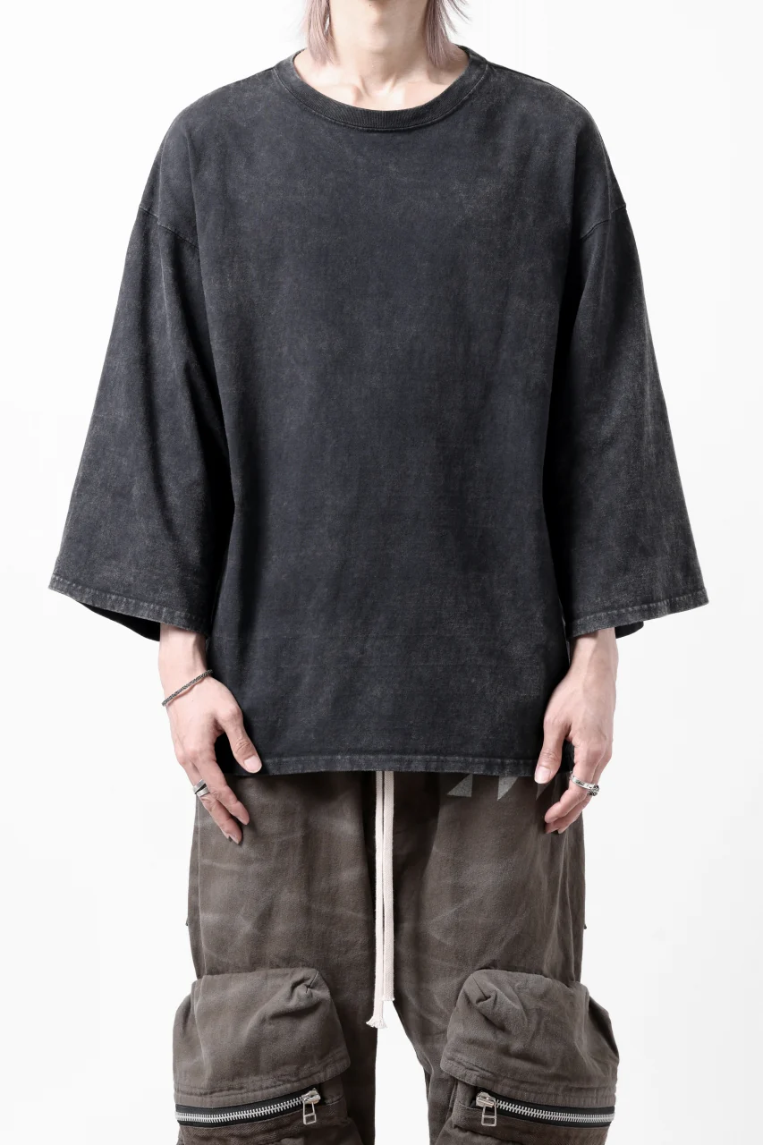 ISAMU KATAYAMA BACKLASH DYEING OVERSIZE TOPS / VINTAGE PROSESSED JERSEY (BLACK) - Image 17