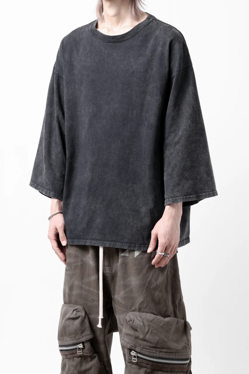 ISAMU KATAYAMA BACKLASH DYEING OVERSIZE TOPS / VINTAGE PROSESSED JERSEY (BLACK) - Image 18