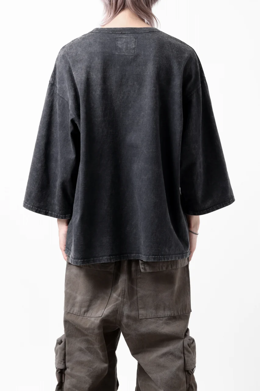 ISAMU KATAYAMA BACKLASH DYEING OVERSIZE TOPS / VINTAGE PROSESSED JERSEY (BLACK) - Image 19