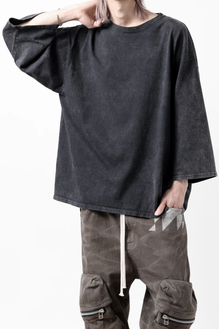 ISAMU KATAYAMA BACKLASH DYEING OVERSIZE TOPS / VINTAGE PROSESSED JERSEY (BLACK) - Image 23