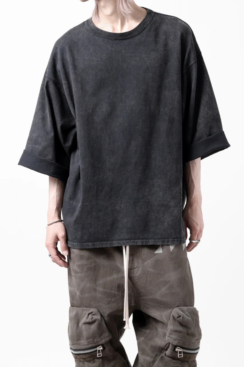 ISAMU KATAYAMA BACKLASH DYEING OVERSIZE TOPS / VINTAGE PROSESSED JERSEY (BLACK) - Image 25