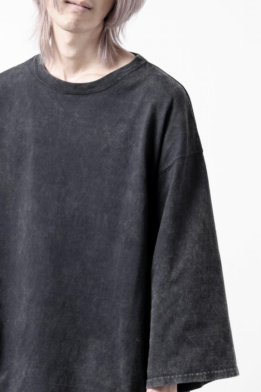 ISAMU KATAYAMA BACKLASH DYEING OVERSIZE TOPS / VINTAGE PROSESSED JERSEY (BLACK) - Image 26
