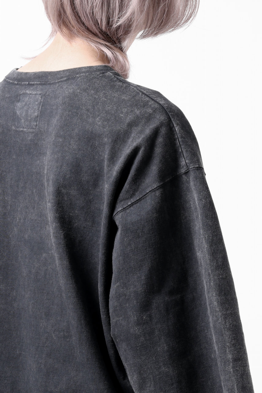 ISAMU KATAYAMA BACKLASH DYEING OVERSIZE TOPS / VINTAGE PROSESSED JERSEY (BLACK) - Image 32