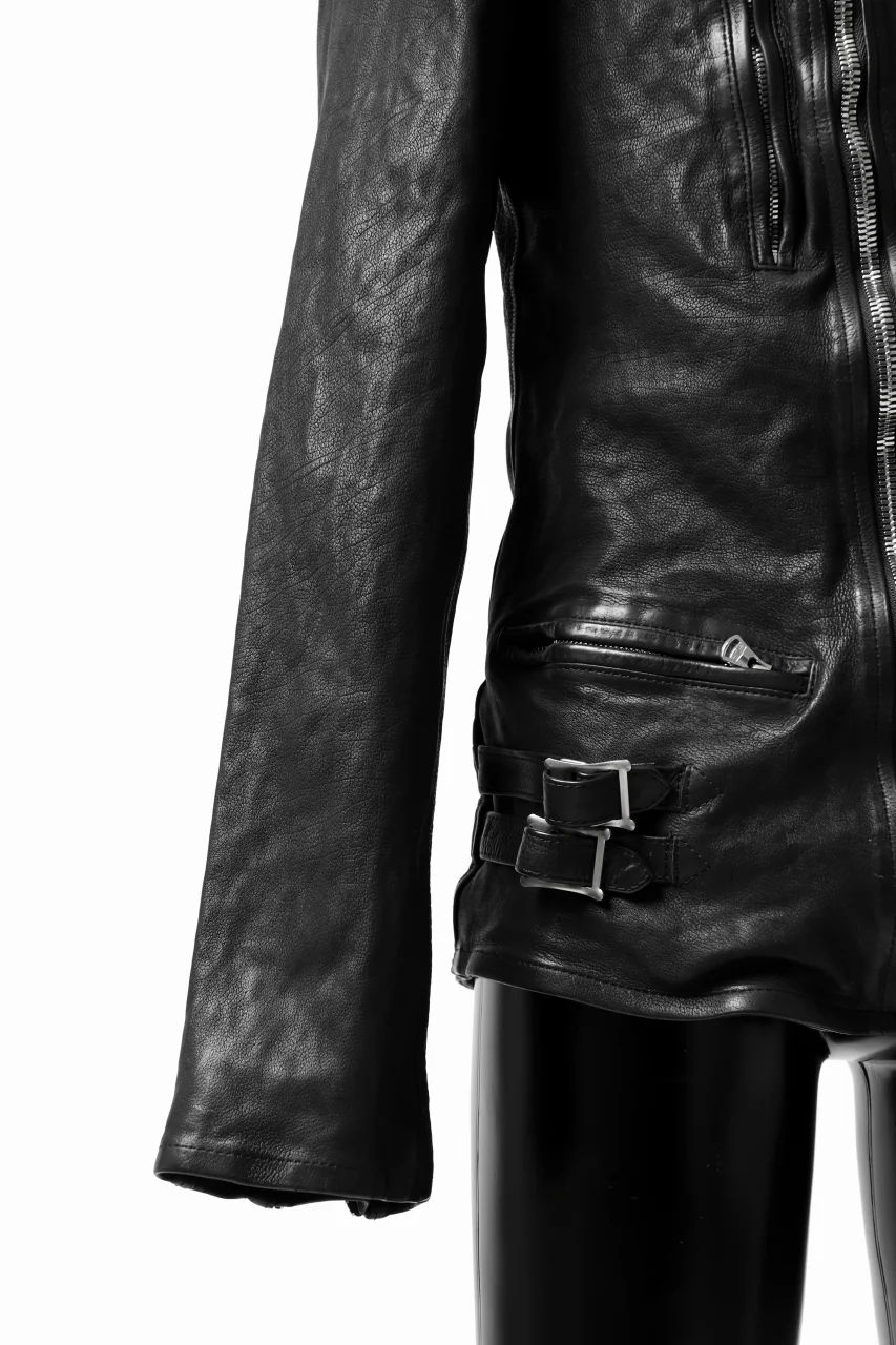 ISAMU KATAYAMA BACKLASH exclusive DOUBLE RIDERS JACKET / JP-CALF GARMENT WASHED (BLACK) - Image 18