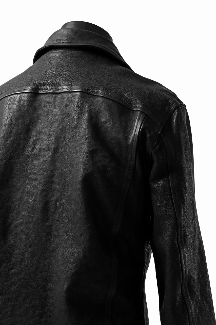 ISAMU KATAYAMA BACKLASH exclusive DOUBLE RIDERS JACKET / JP-CALF GARMENT WASHED (BLACK) - Image 20