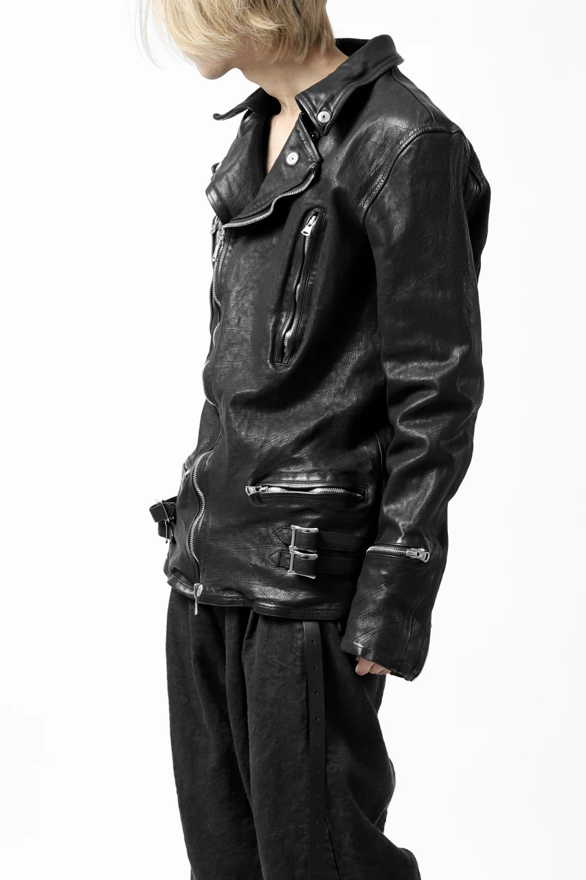 ISAMU KATAYAMA BACKLASH exclusive DOUBLE RIDERS JACKET / JP-CALF GARMENT WASHED (BLACK) - Image 37