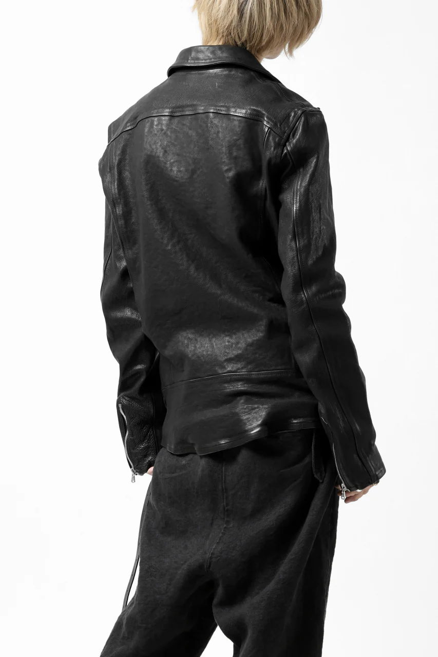 ISAMU KATAYAMA BACKLASH exclusive DOUBLE RIDERS JACKET / JP-CALF GARMENT WASHED (BLACK) - Image 40
