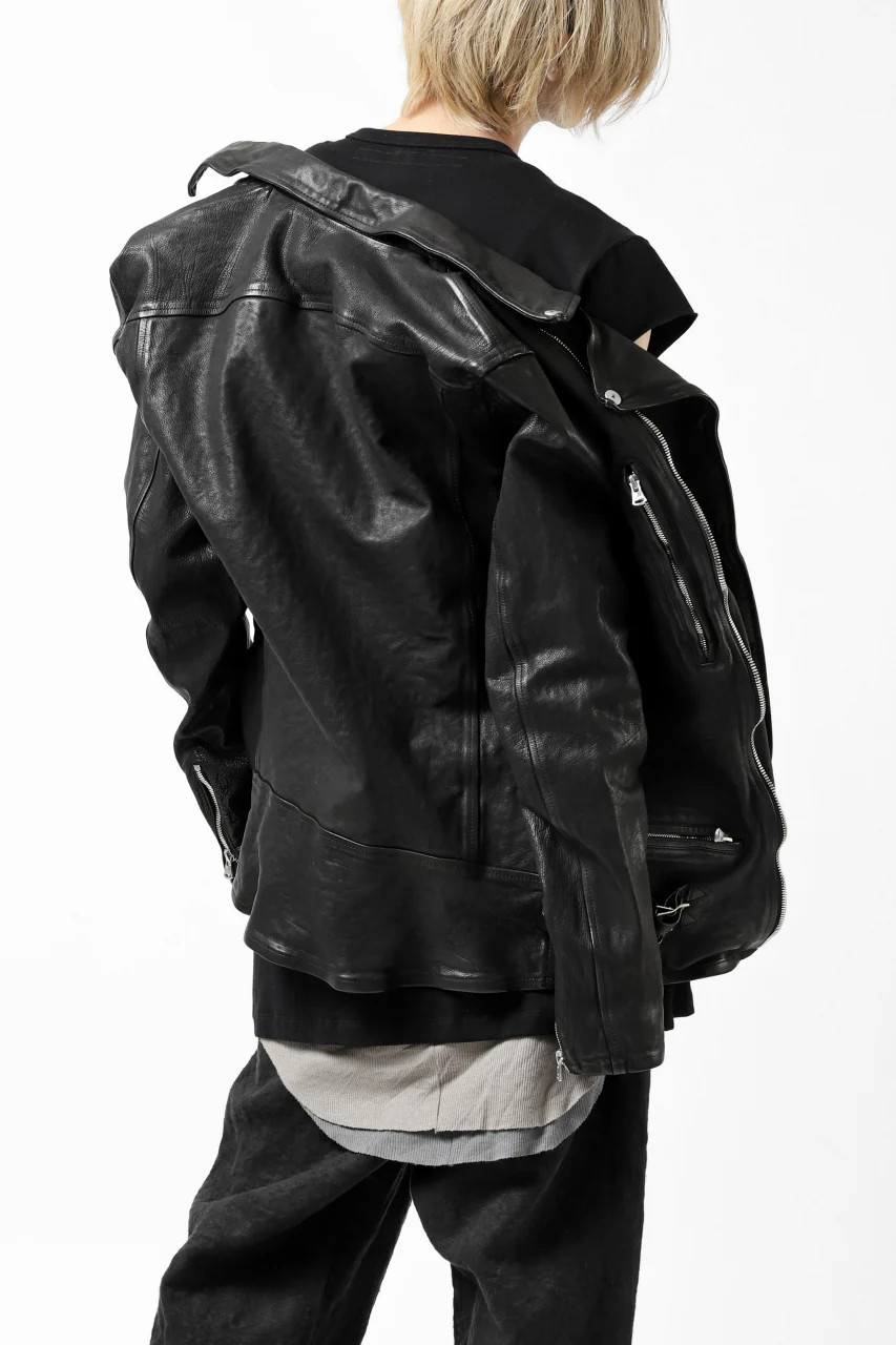 ISAMU KATAYAMA BACKLASH exclusive DOUBLE RIDERS JACKET / JP-CALF GARMENT WASHED (BLACK) - Image 41