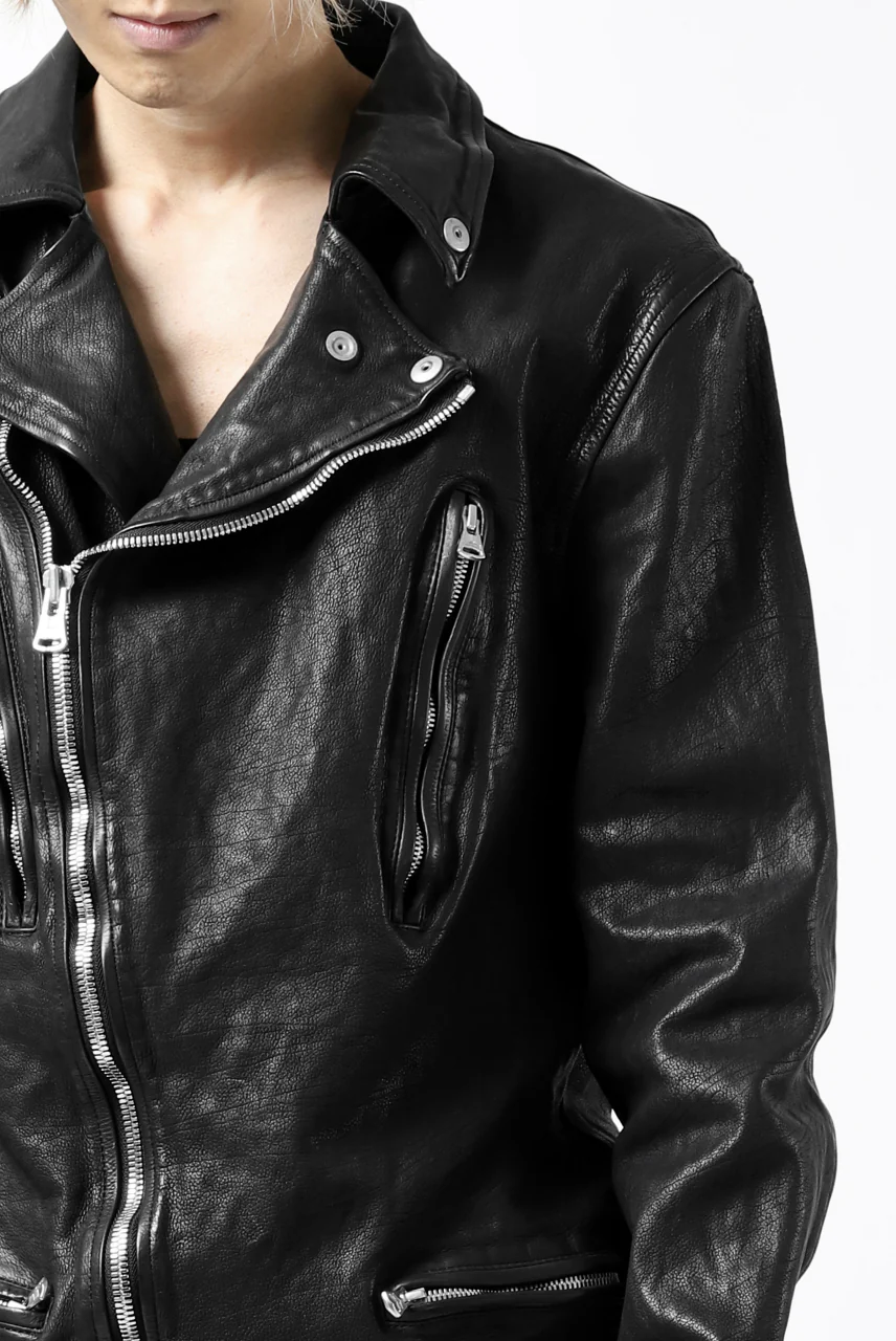 ISAMU KATAYAMA BACKLASH exclusive DOUBLE RIDERS JACKET / JP-CALF GARMENT WASHED (BLACK) - Image 44