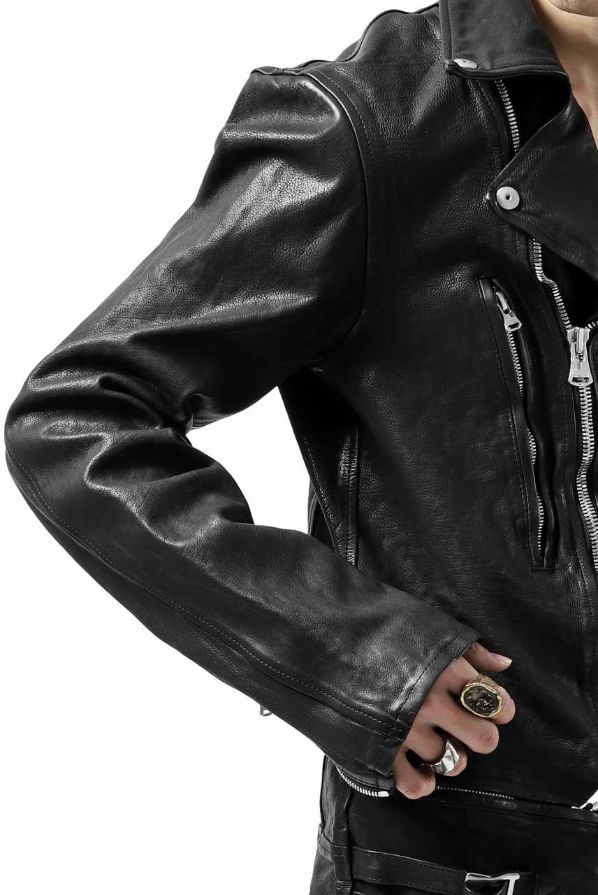 ISAMU KATAYAMA BACKLASH exclusive DOUBLE RIDERS JACKET / JP-CALF GARMENT WASHED (BLACK) - Image 51