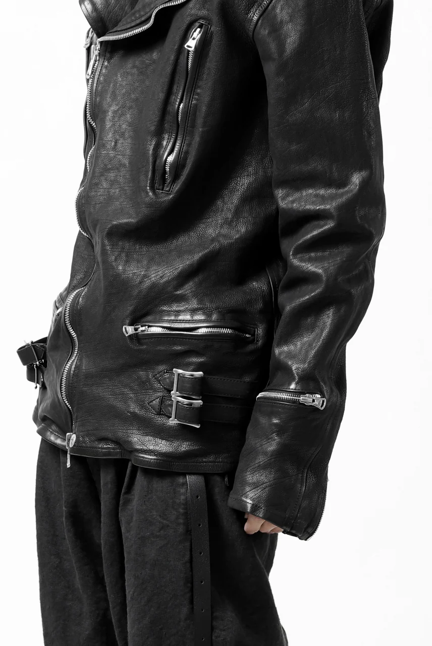 ISAMU KATAYAMA BACKLASH exclusive DOUBLE RIDERS JACKET / JP-CALF GARMENT WASHED (BLACK) - Image 53