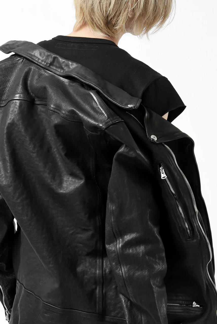 ISAMU KATAYAMA BACKLASH exclusive DOUBLE RIDERS JACKET / JP-CALF GARMENT WASHED (BLACK) - Image 55