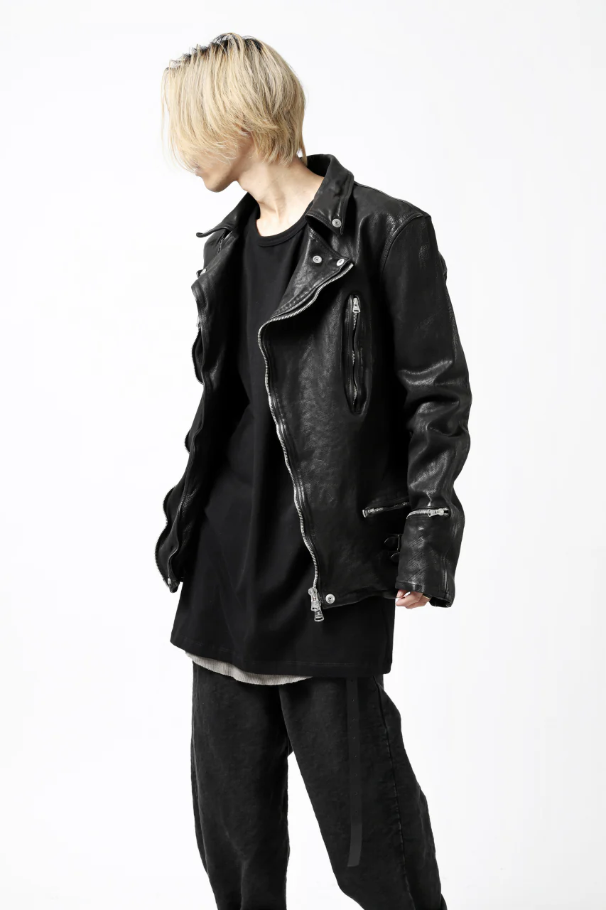 ISAMU KATAYAMA BACKLASH exclusive DOUBLE RIDERS JACKET / JP-CALF GARMENT WASHED (BLACK) - Image 59