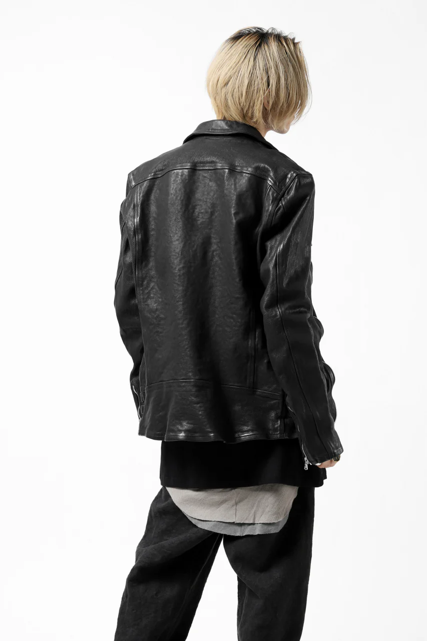 ISAMU KATAYAMA BACKLASH exclusive DOUBLE RIDERS JACKET / JP-CALF GARMENT WASHED (BLACK) - Image 60