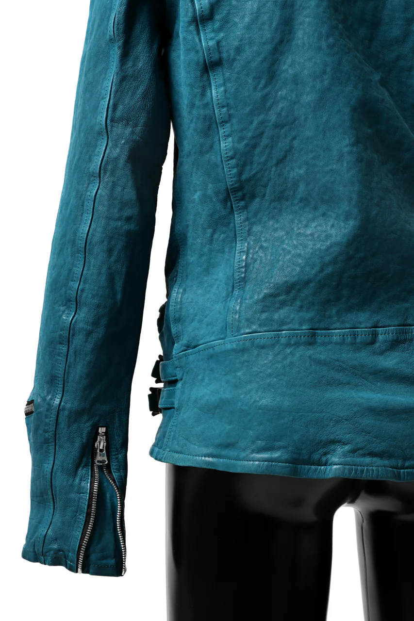 ISAMU KATAYAMA BACKLASH exclusive DOUBLE RIDERS JACKET / JP-CALF GARMENT WASHED (TURQUOISE) - Image 28
