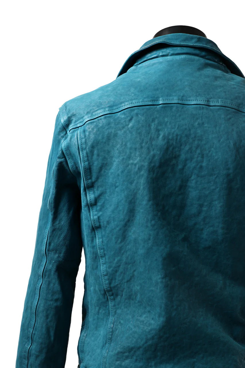 ISAMU KATAYAMA BACKLASH exclusive DOUBLE RIDERS JACKET / JP-CALF GARMENT WASHED (TURQUOISE) - Image 29