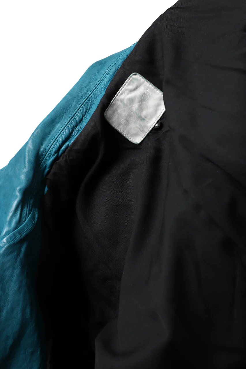 ISAMU KATAYAMA BACKLASH exclusive DOUBLE RIDERS JACKET / JP-CALF GARMENT WASHED (TURQUOISE) - Image 31