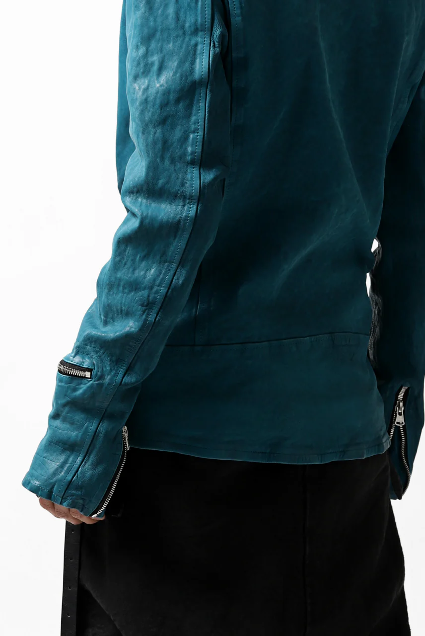 ISAMU KATAYAMA BACKLASH exclusive DOUBLE RIDERS JACKET / JP-CALF GARMENT WASHED (TURQUOISE) - Image 58