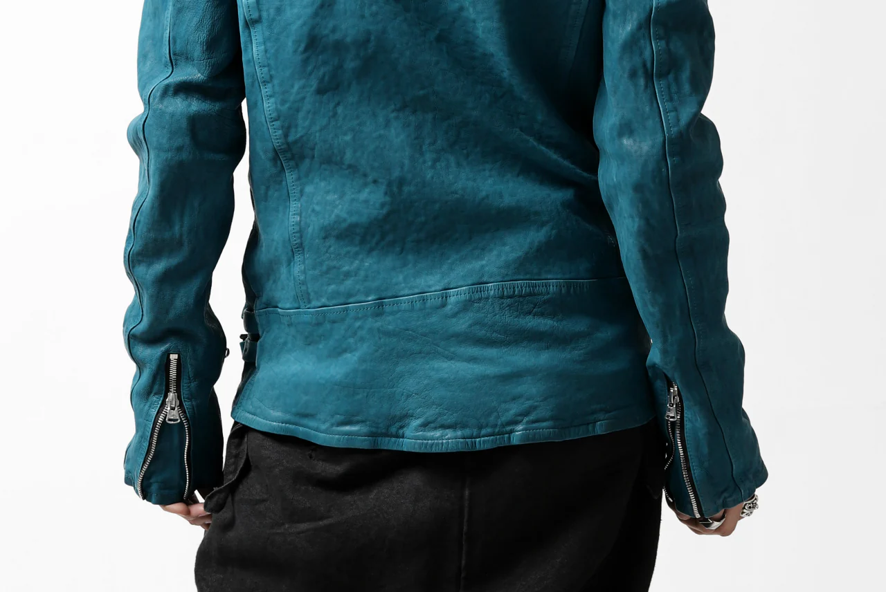 ISAMU KATAYAMA BACKLASH exclusive DOUBLE RIDERS JACKET / JP-CALF GARMENT WASHED (TURQUOISE) - Image 64