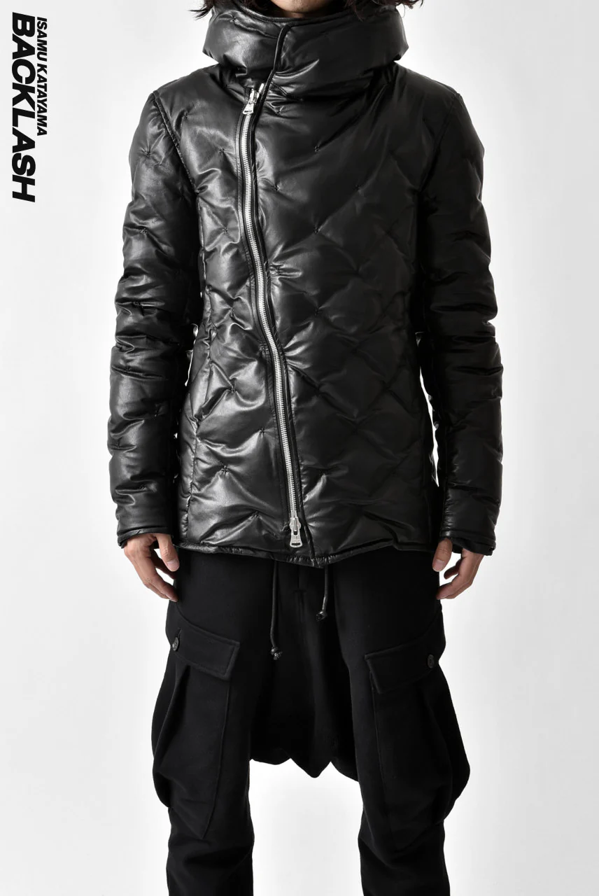 ISAMU KATAYAMA BACKLASH exclusive HOODED DOWN JACKET /［KANGAROO LEATHER / POLAND WHITE GOOSE] (BLACK) - Image 17