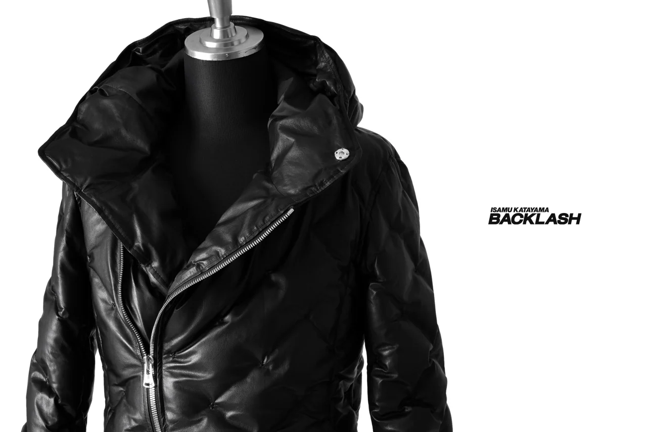 ISAMU KATAYAMA BACKLASH exclusive HOODED DOWN JACKET /［KANGAROO LEATHER / POLAND WHITE GOOSE] (BLACK) - Image 33