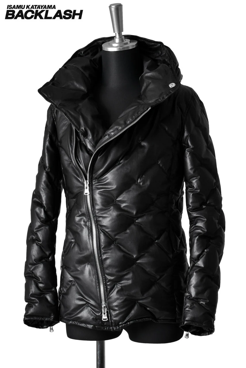 ISAMU KATAYAMA BACKLASH exclusive HOODED DOWN JACKET /［KANGAROO LEATHER / POLAND WHITE GOOSE] (BLACK) - Image 45