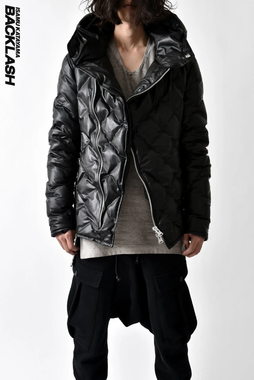ISAMU KATAYAMA BACKLASH exclusive HOODED DOWN JACKET /［KANGAROO LEATHER / POLAND WHITE GOOSE] (BLACK) - Image 66
