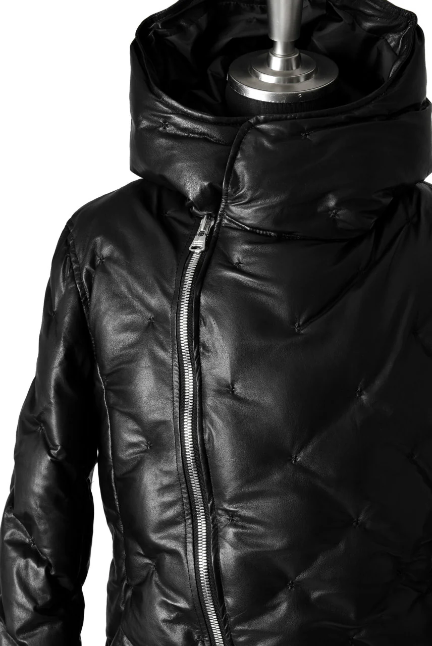 ISAMU KATAYAMA BACKLASH exclusive HOODED DOWN JACKET /［KANGAROO LEATHER / POLAND WHITE GOOSE] (BLACK) - Image 8