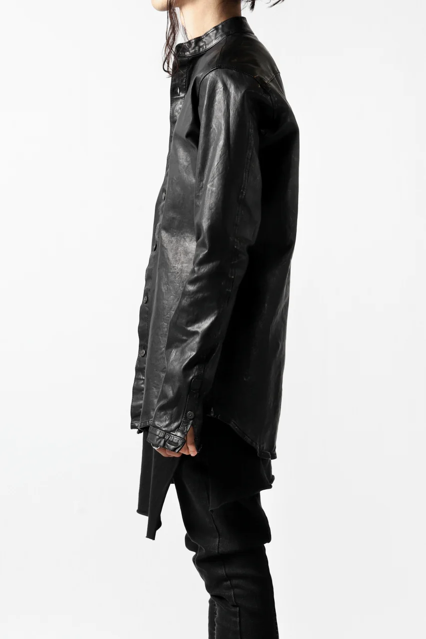 ISAMU KATAYAMA BACKLASH exclusive LEATHER SHIRT / ITALY SHOULDER 0.6mm (BLACK) - Image 32