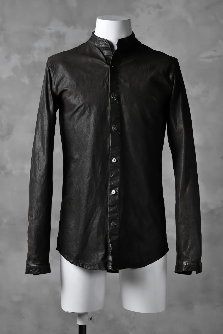 ISAMU KATAYAMA BACKLASH exclusive LEATHER SHIRT / ITALY SHOULDER 0.6mm (DARK GREY)