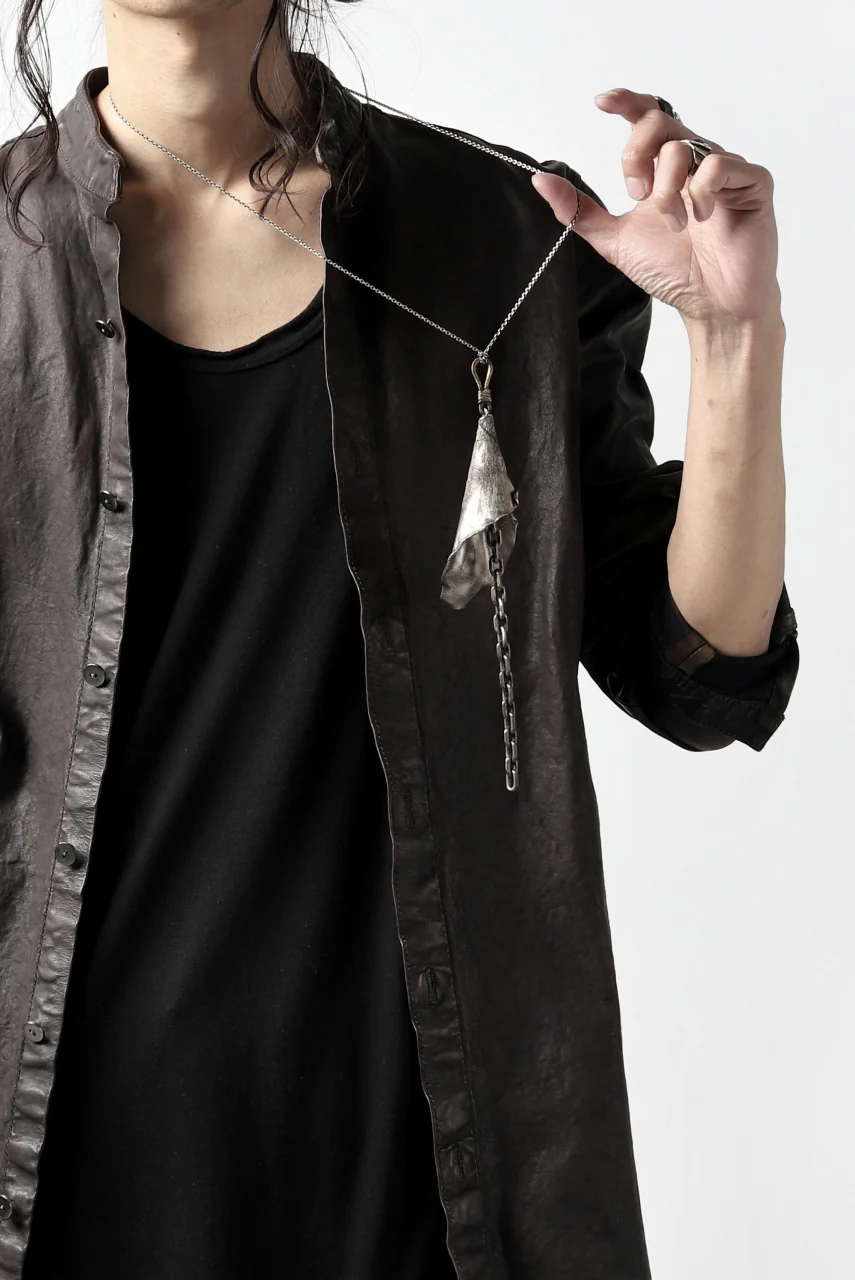 ISAMU KATAYAMA BACKLASH exclusive LEATHER SHIRT / ITALY SHOULDER 0.6mm (DARK GREY) - Image 42