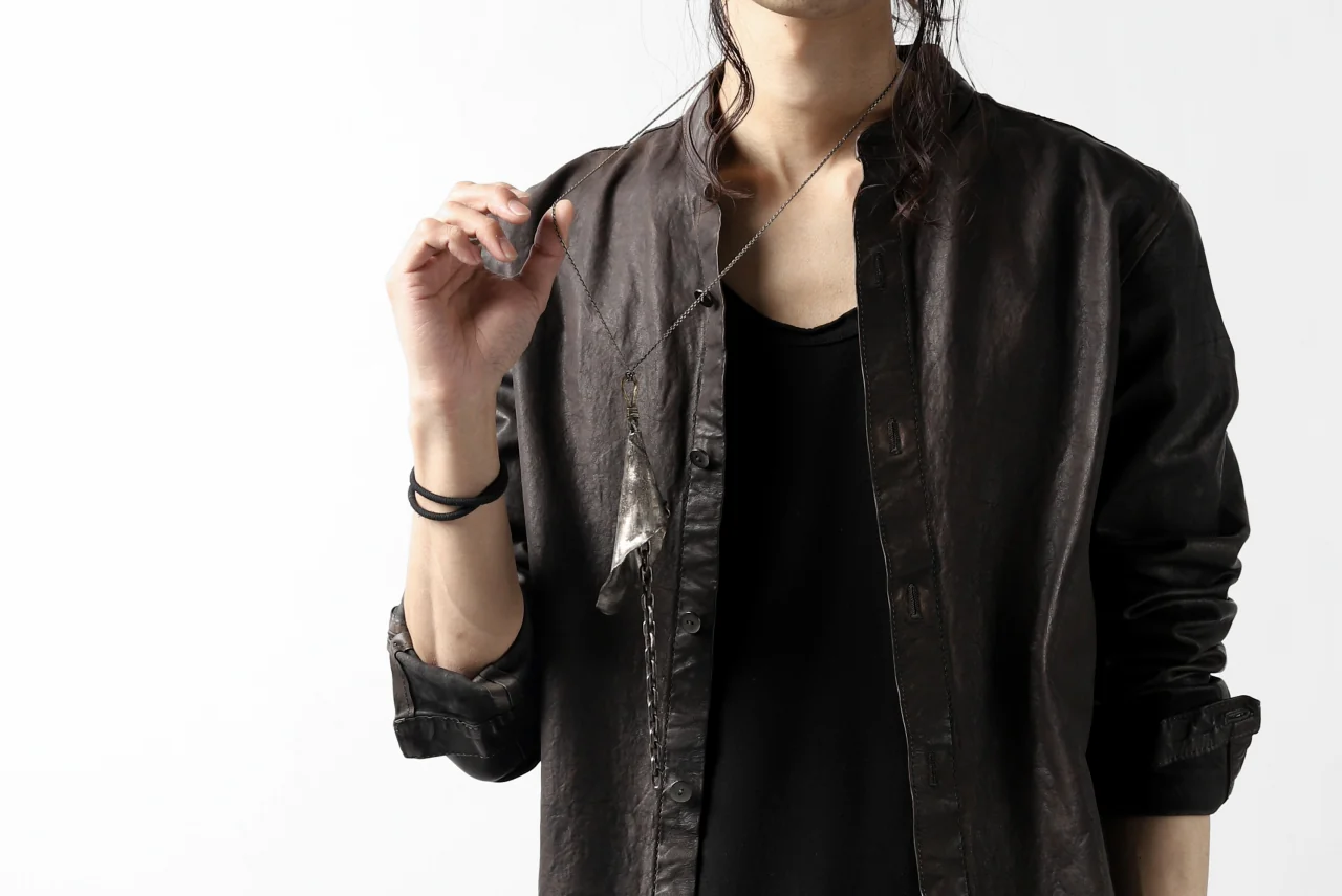 ISAMU KATAYAMA BACKLASH exclusive LEATHER SHIRT / ITALY SHOULDER 0.6mm (DARK GREY) - Image 63