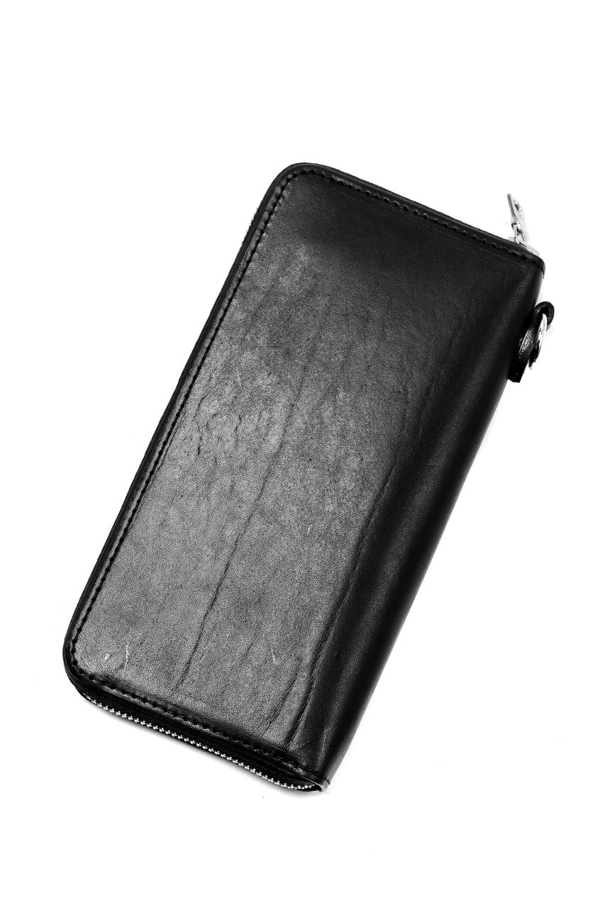 ISAMU KATAYAMA BACKLASH exclusive ROUND FASTNER WALLET / Italy Double Shoulder(PULL UP WAXED) - Image 4