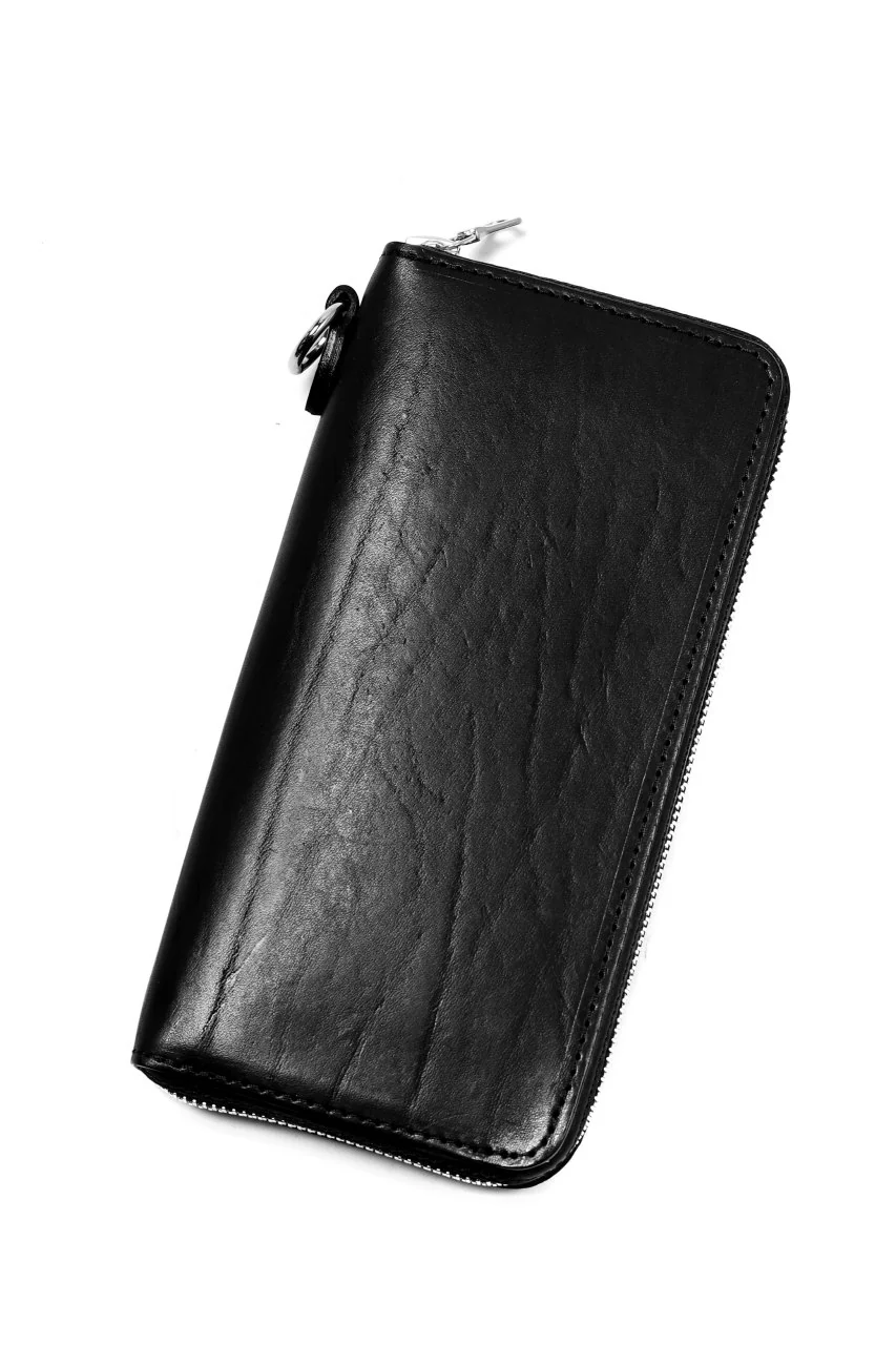 ISAMU KATAYAMA BACKLASH exclusive ROUND FASTNER WALLET / Italy Double Shoulder(PULL UP WAXED) - Image 7